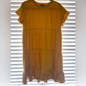 JCrew Womens Yellow Ruffle Summer Dress Sz Medium | 133 / 5 ..